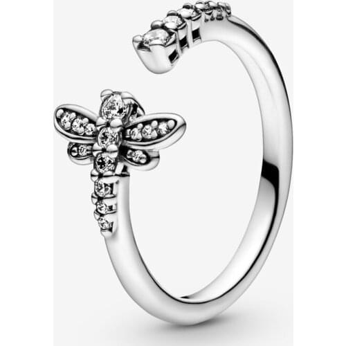 100% 925 Sterling Silver Pan Ring new Pink flower is a variety of design fashion Ring female