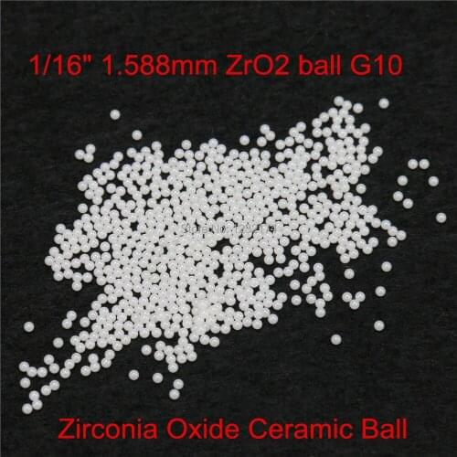1/16" 1.588mm ZrO2 Zirconia Oxide Ceramic Ball G10 for valve ball,bearing, homogenizer,sprayer,pump 1.588mm ceramic ball ZrO2