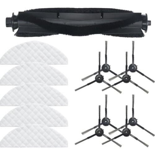 14Pcs for Roidmi EVE Plus Robot Vacuum Cleaner Main Brush Side Brush Disposable Cleaning Cloth Replacement Parts