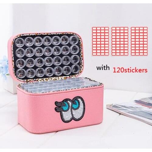 Cute Pattern 84pcs Bottles 5D Diamond Painting Accessories Hand Bag Storage Box Beads Embroidery tool Mosaic Container