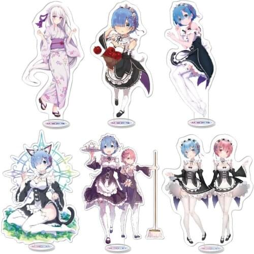 Anime Re:Life In A Different World From Zero Acrylic Stand Figure Creativity Desktop Standing Plate Decoration Model Toy