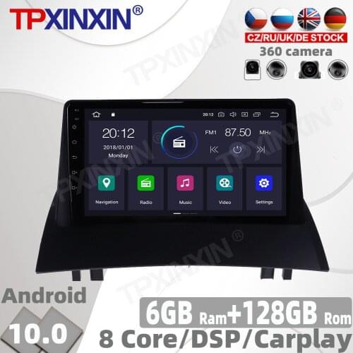 128G Android 10.0 For Renault Megane 2 2002 - 2009 Car Radio Multimedia Video Player Navigation GPS Accessories no 2din 2 dinDVD