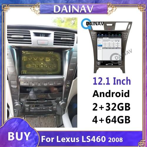 12.1 inch Telsa Style Android Car Multimedia DVD Player GPS Navigation For Lexus LS460 2008 Car Audio Radio Stereo
