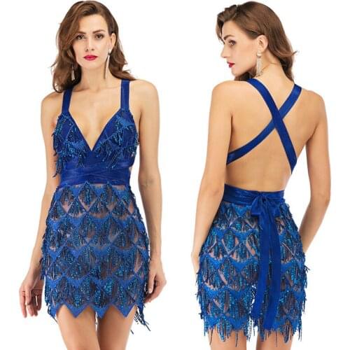 Синие летние платья CFYH China At AliExpress