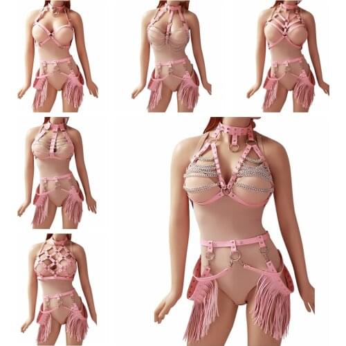 Harajuku Stockings Bdsm Leather Sex Costumes Bondage Suspender Punk Harness Fashion Garter Body Strap Belt Stylish Accessories