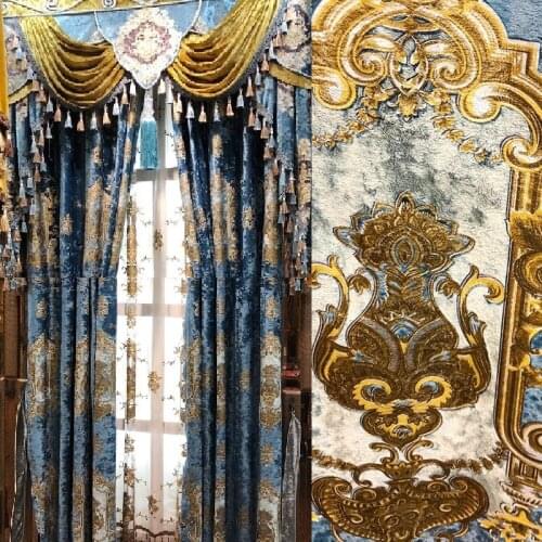 European luxury villa embroidered Blackout curtains for Living Room Royal royal curtains for Bedroom Window curtain kitchen