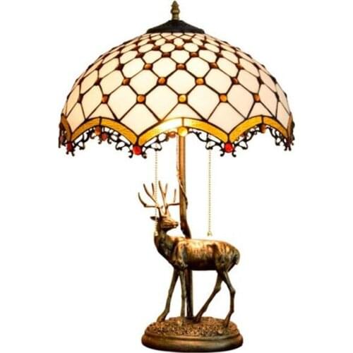 European Luxurious Led Table Lamp America Country Glass Desk Light Bar Bedroom Living Room Sofa Reading Lighting 1247