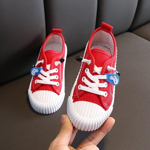 Childrens Shoes Boys and Girls Low-top Canvas Shoes 2020 spring and Autumn Breathable Anti-skid Shoes run sports Shoe size21-30