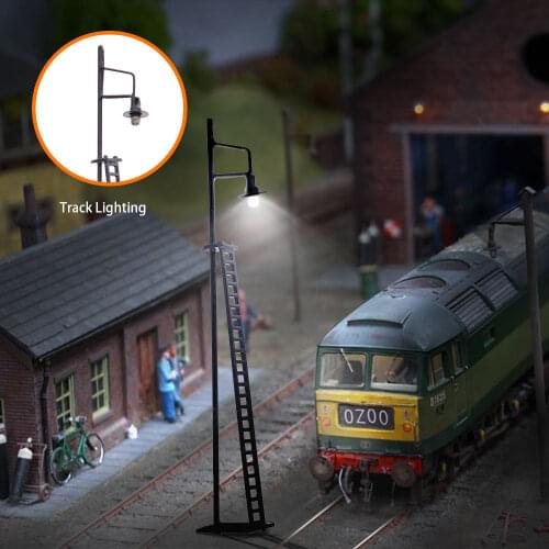 3pcs Model Railroad Train Signals Block Signal Scale 11.5cm Traffic Light With Ladder