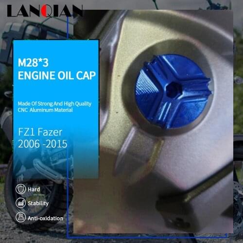 Motorcycle Engine Oil Filter Cup Plug Cover Screw Moto Parts For Yamaha YZF R1 1998-2015 YZF R3 R125 2015-2019 YZF R6 1999-2016