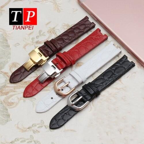 High Quality genuine leather watch band for FIYTA L590GWWD watch strap 15mm replace notched bracelet Watch accessories women