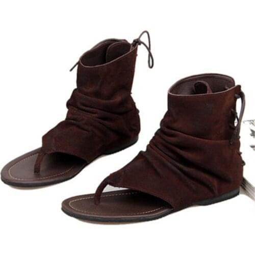 Summer Luxury Men Pleated Sandals Fashion Male Mature Sandalias Beach Shoes Leather Flats Solid Retro Zip Casual Dress Sandals