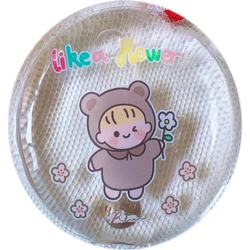 Winter Reusable Mini Round Hand Body Warmer Cartoon Pattern Gel Liquid Heat Pack K1KB