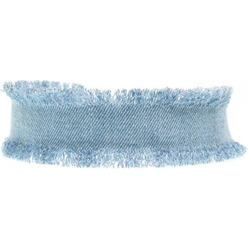 2019 Newest Fashion 3.5MM Simple Blue Fringe Denim Choker Gothic Punk Jeans Fabric Tattoo Choker Rock Necklace for Women Colliar