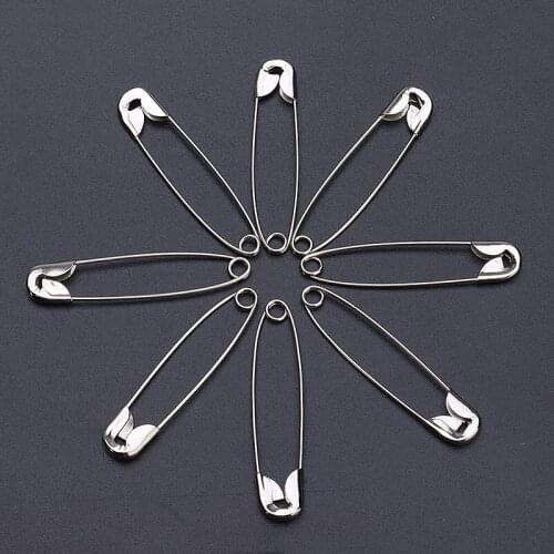 220pcs Silver Safety Pins DIY Sewing Tools Stainless Steel Needles Safety Pin Brooch Apparel Accessories 22/28/32/38/45/55mm