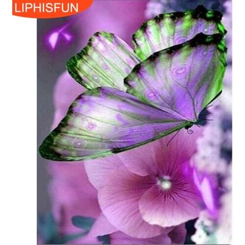 5D Diy Diamond Painting Butterfly Flower Cross Stitch Resin Square Rhinestones Sets Diamond Embroidery Handmade Home Decor