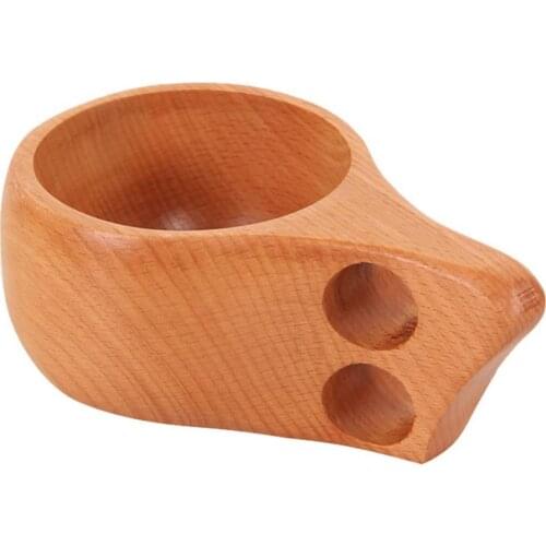 60% Hot Sale Outdoor Portable Wooden Cup Ancient Kuksa Coffee Tea Milk Drinking Mug Insulation Cup Wood Mugs Drinkware