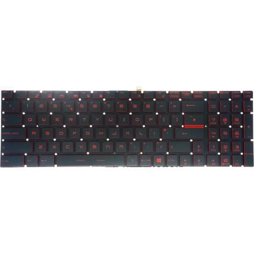 95% new and Original UK Red Backlight Keyboard For MSI GT72 GS60 GS70 6QE V143422AK 09JM0030 V143422KK1 backlit