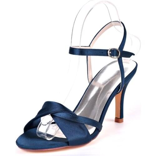 Crossed band thong women sandals satin evening dress shoes summer party prom show bridal wedding high heels женские босоножки