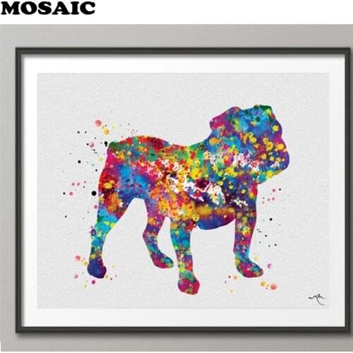 "Bulldog"Full square drill Diamond Mosaic Diamond Embroidery 5d DIY,Diamond,Painting cross-stitch kits Home Decoration dog