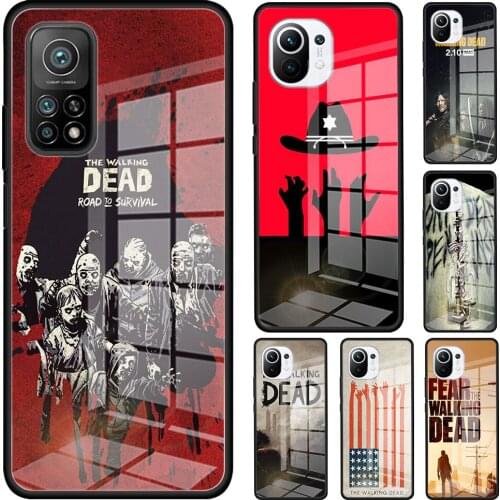 The Walking Dead Tempered Glass Phone Case For Xiaomi Mi 11 Ultra Poco X3 NFC 10T Pro Note 10 Lite 5G 9T M2 F2 11i Cover