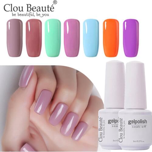 Clou Beaute Gel Nail Polish 8ml Nail Art Varnish Gel Lacquer lakiery hybrydowe Nail Gel off White gellak Gel Paint