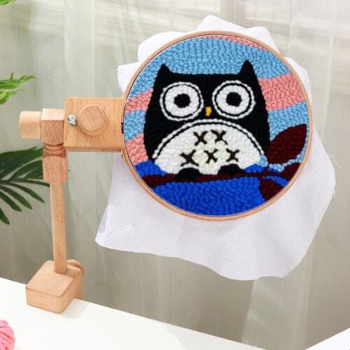 Wooden Embroidery Hoop Stand Cross Stitch Frame Craft Sewing Accessories