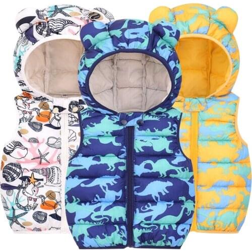 Kids vest autumn winter Cotton Warm sleeveless jacket children vest for girls toddler boy coat down parkas waistcoat Child Coats
