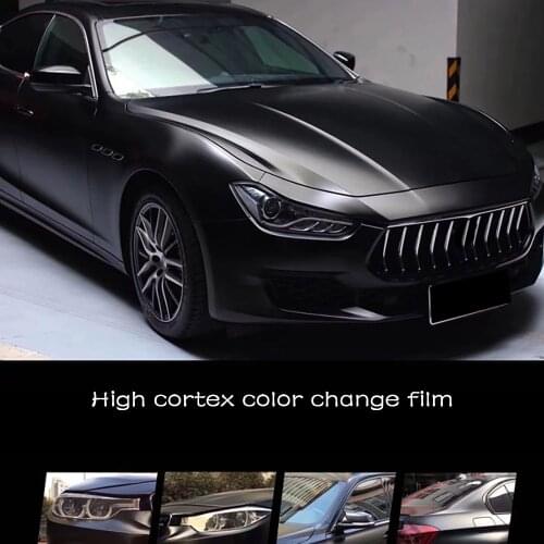Electro-optical metal gray car color change film matte black sticker car film full body color change film vinyl self-adhesive