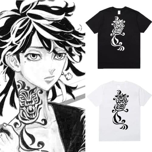 Harajuku Hanemiya Kazutora T-shirt Tokyo Revengers Casual Men Women Cotton Manga Fashion Hip Hop Tops Tees Unisex T-shirt