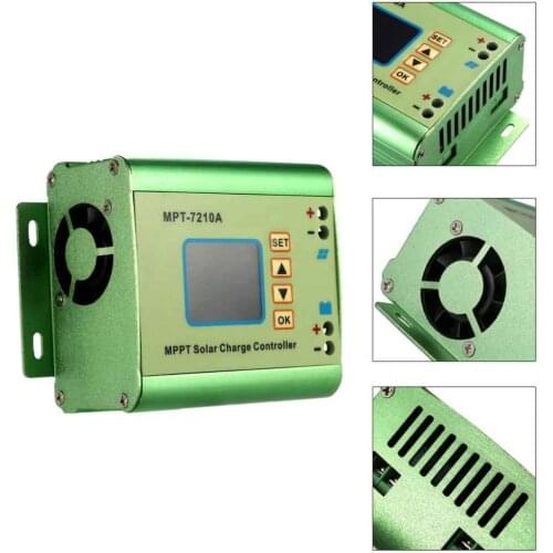 MPT-7210A MPPT Solar Panel Charge Controller LCD Aluminum Alloy For Lithium Battery 24V / 36V / 48V / 60V / 72V Battery Pack