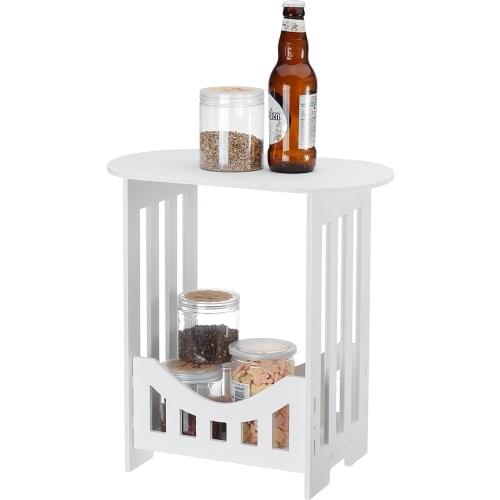 Creative Oval Nordic Wood Plastic Coffee Table Bed Sofa Side Table Tea Fruit Snack Service Plate Tray Desk Living Room Furniture