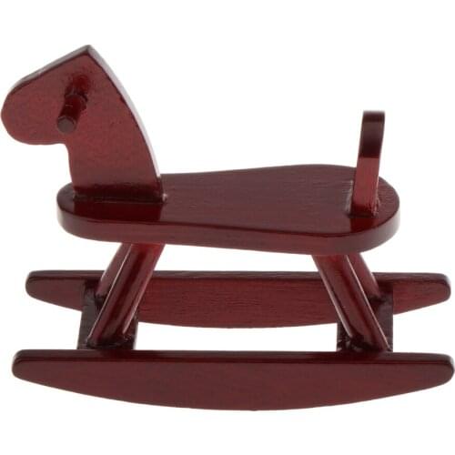 12th Scale Dollhouse Mini Mahogany Horse Child Ornaments Accs Supplies DIY