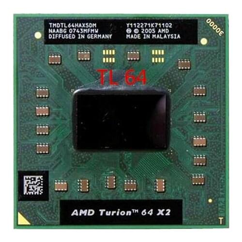 AMD Turion 64 X2 Mobile TL-64 - TMDTL64HAX5DM 2.2GHz/Socket S1/Dual-Core Laptop processor TL64 TL 64 CPU