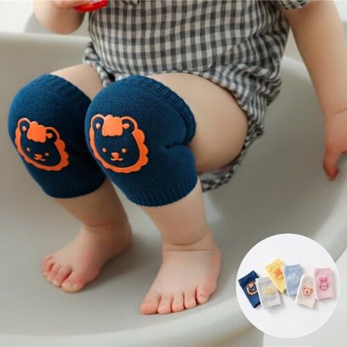 2021 Spring and Summer New Mesh Knee Pads Baby Crawling Knee Pads Knitted Socks Cartoon Baby Baby Socks Baby Knee Pads