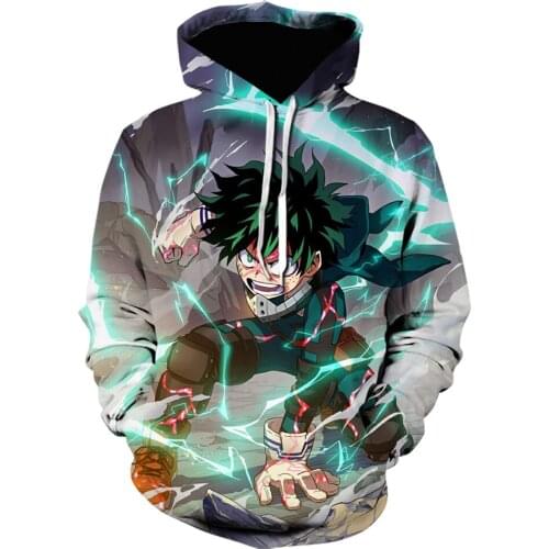 New My Hero Academia 3D Hoodies Men/Women Fashion Long Sleeve Hooded Anime Sweatshirt Casual kids Pullover Oversized Streetwear