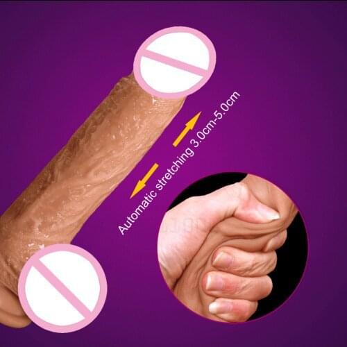 New Automatic Telescopic dildo realistic suction cup dildo Skin feeling Realistic Penis big dick sex toys vibrators for women