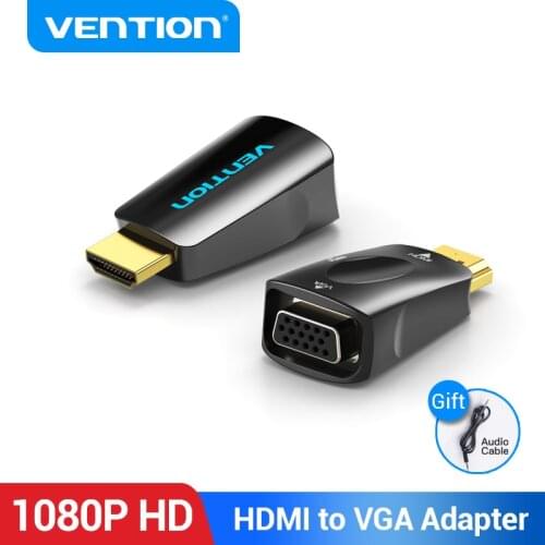 Vention HDMI to VGA Adapter HDMI Male to VGA 15 Pin Female Adapter HD 1080P Audio Cable for PC Laptop TV Box HDMI VGA Converter