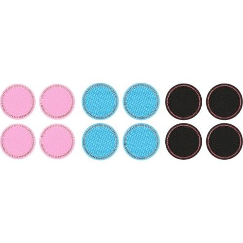 Cup Holder Coaster 2.75 Inch Car Interior Round Cup Holder Pad Cup Holder Insert Drink Coaster for Cars SUV 4PCS