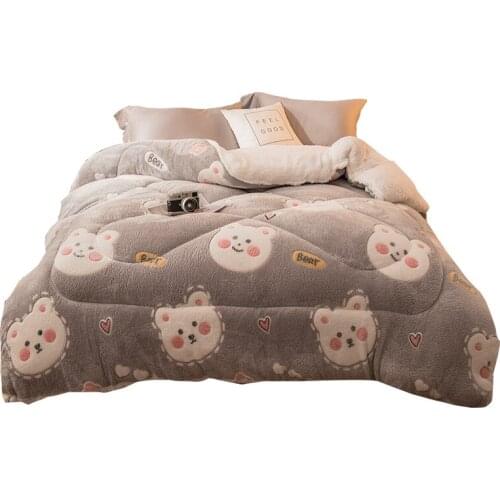 Luxury snow velvet soft comforter winter thickened warm keeping quilt dormitory student autumn quilt core double-sided blanket