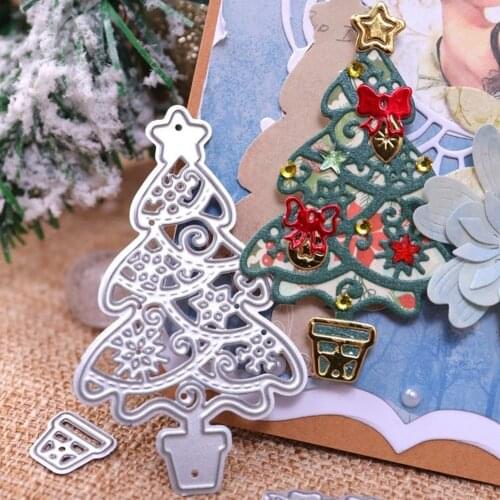 Christmas Tree Metal Cutting Die Scrapbook Craft Die for DIY Photo Album Paper Cards Decorative Crafts Embossing Die Cuts