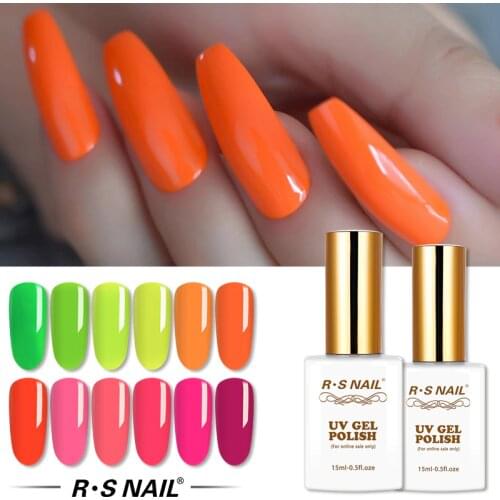 Неоновые гель-лаки для ногтей RS NAIL China At AliExpress