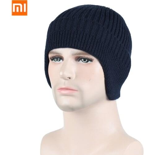 XiaoMi mijia hat men and women woolen earmuffs cycling windproof hat outdoor warm ski knitted hat autumn and winter