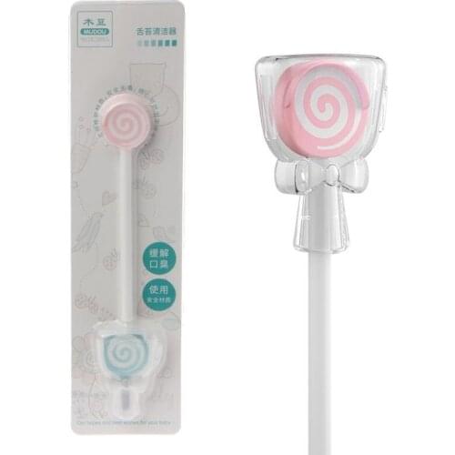 Lollipop Baby Tongue Cleaning Brush Child Tongue Scraper Cleaner Baby Care Christmas Baby Kids Gift F3ME
