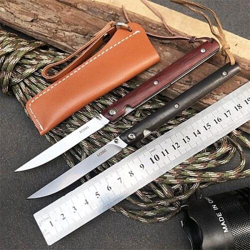 KESIWO Folding Knife m390 Blade pocket pen knives wood Handle outdoor tactical Camping Survival Hunting rescue kitchen EDC tool