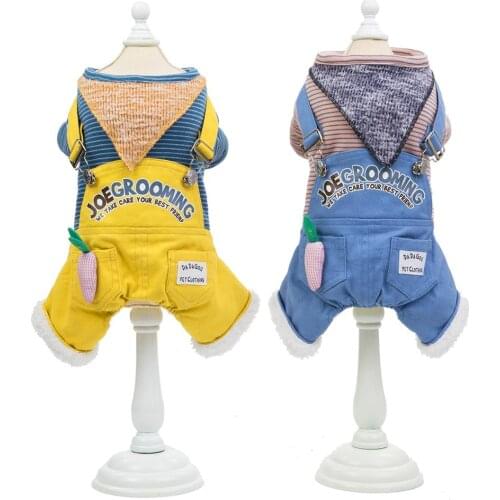 Leisure Pet Dog Jumpsuits Coats with Radish Warm Clothes Jacket Coat for Dogs Cats Small