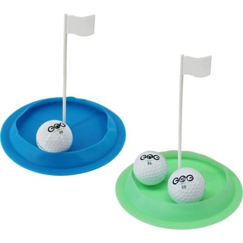 Golf Practice Hole Putting Cup All Direction Soft Rubber with Target Flag Putting Green Indoor Outdoor Drop Ship