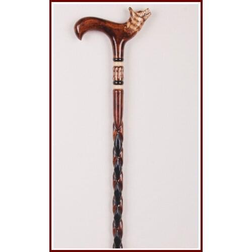 Wolf-Head,Luxury,Walking Stick,Cane,Rod,Stick,Handcraft,Cranberry Wood,Special Design,Hand Carved,Walker,Balancing,Elegant,Man