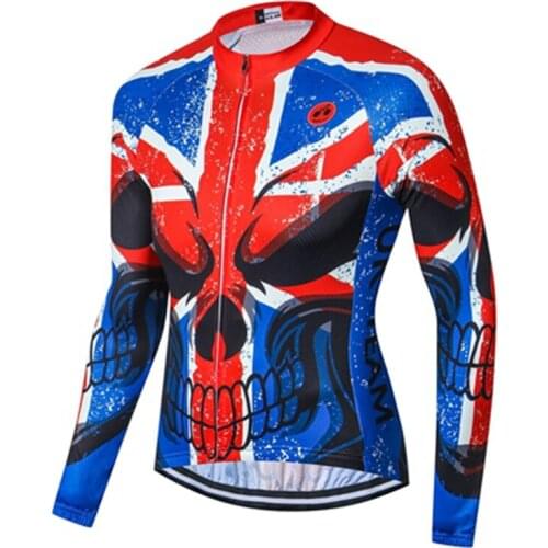 Weimostar UK Team Cycling Jersey Long Sleeve Spring Autumn Mens Shirt Bicycle Wear Racing Tops Bike Cycling Clothing/Clothes