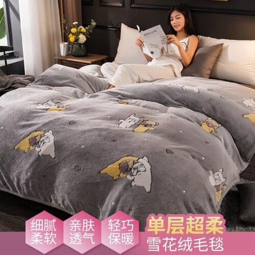 Cartoon Style winter thicken blanket 200x230cm 4.5kg thick raschel blanket warm keeping double layer blanket Various Styles